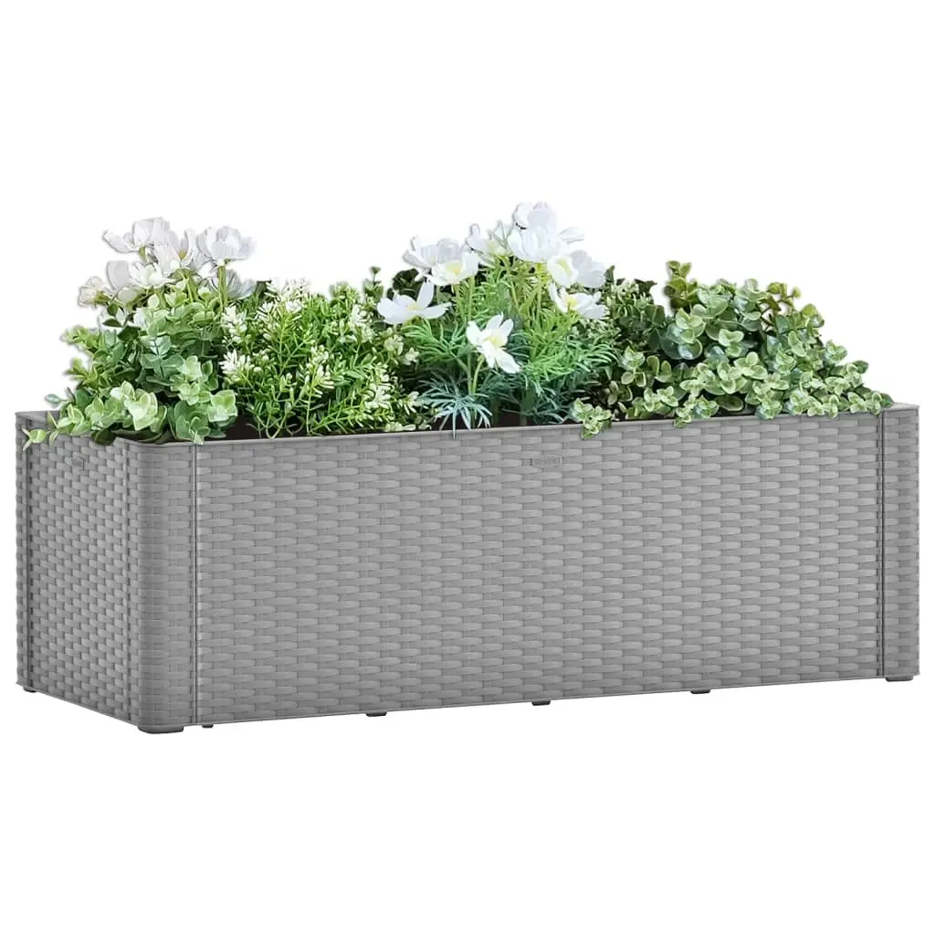 Lit surélevé de jardin avec système d’arrosage Gris 100x43x33cm vidaXL 317576
