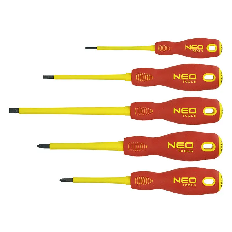 Jeu de 5 tournevis isolés NEO TOOLS 04-220 1000V spécial électricien Neo tools