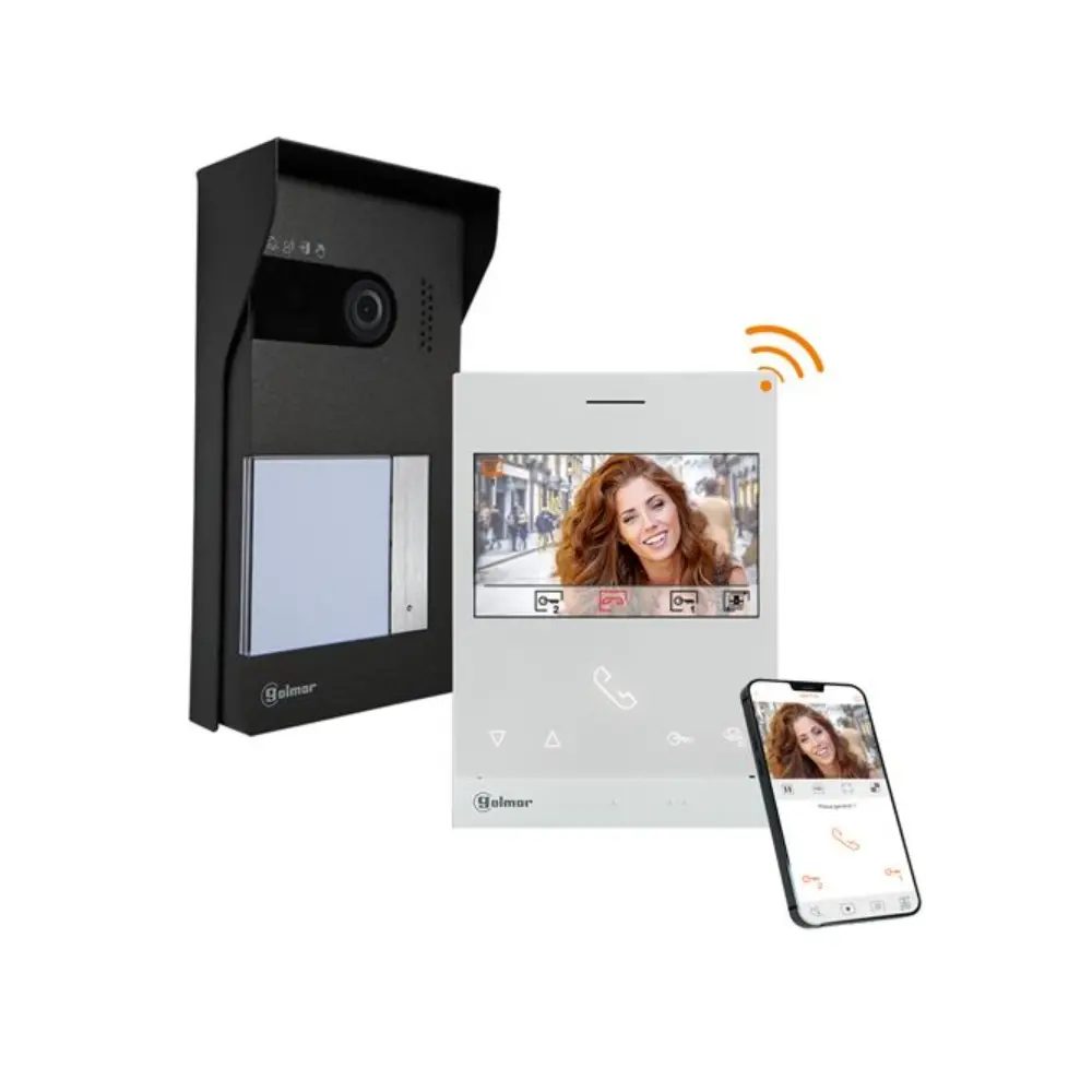 Kit interphone vidéo soul 1 appel avec moniteur wifi noir GS5110/ART4W/L Evicom