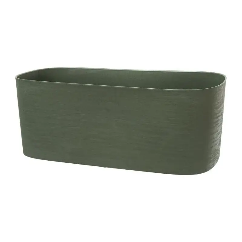 Jardiniere + Réserve Eau – Garden Id Respect – Vert De Gris 50 X 17 Cm – 100% Déchets Ménagers – 100% Recyclable