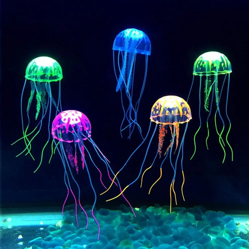 Jellyfishes artificielles lumineuses 10 cm (paquet de 5) MCBOSON