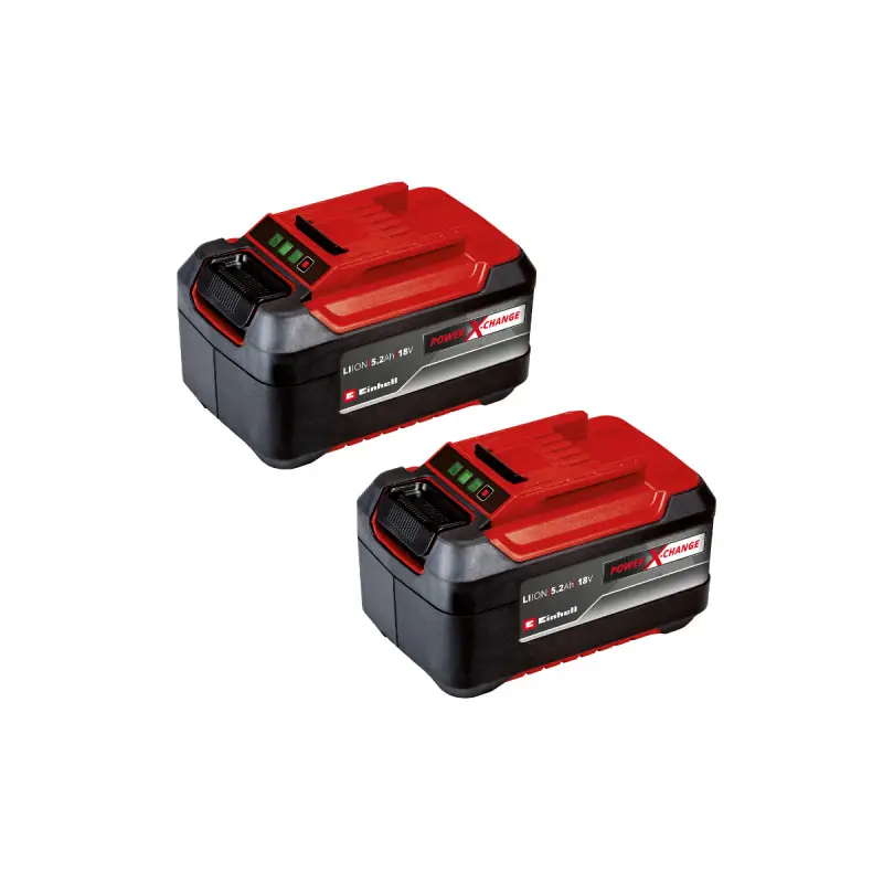 Lot de 2 batteries EINHELL 18V Power X-Change – 5.2Ah – Twinpack