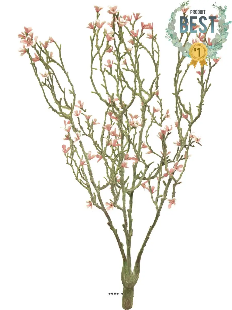 Jasmin artificiel en branche, 4 ramures, H 44 cm, Rose – BEST – couleur: Rose