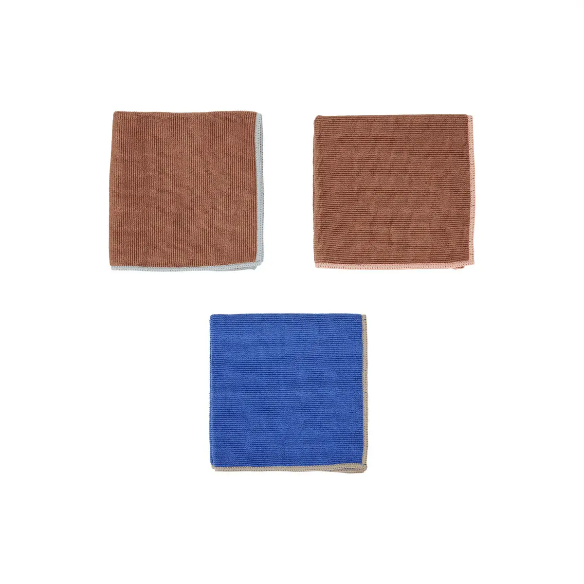 Linge à vaisselle marron polyester Living