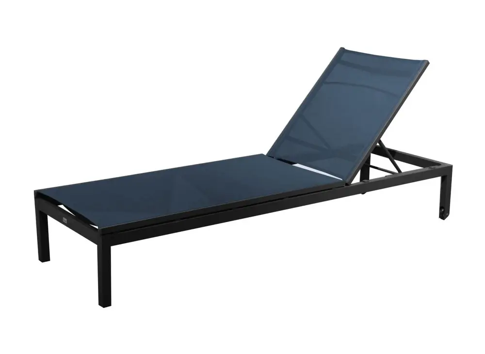 Lit de soleil de jardin Théma – graphite/bleu 207 x 106 x 64 cm PROLOISIRS