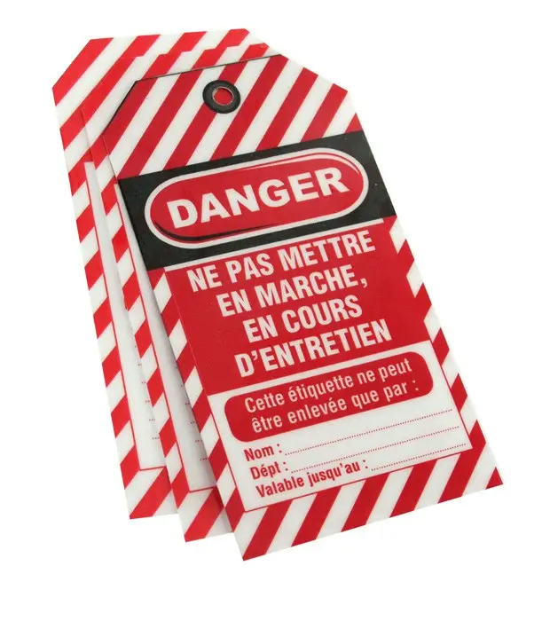 Lot de 10 étiquettes de consignation THIRARD Danger : ne pas mettre en marche – 091133