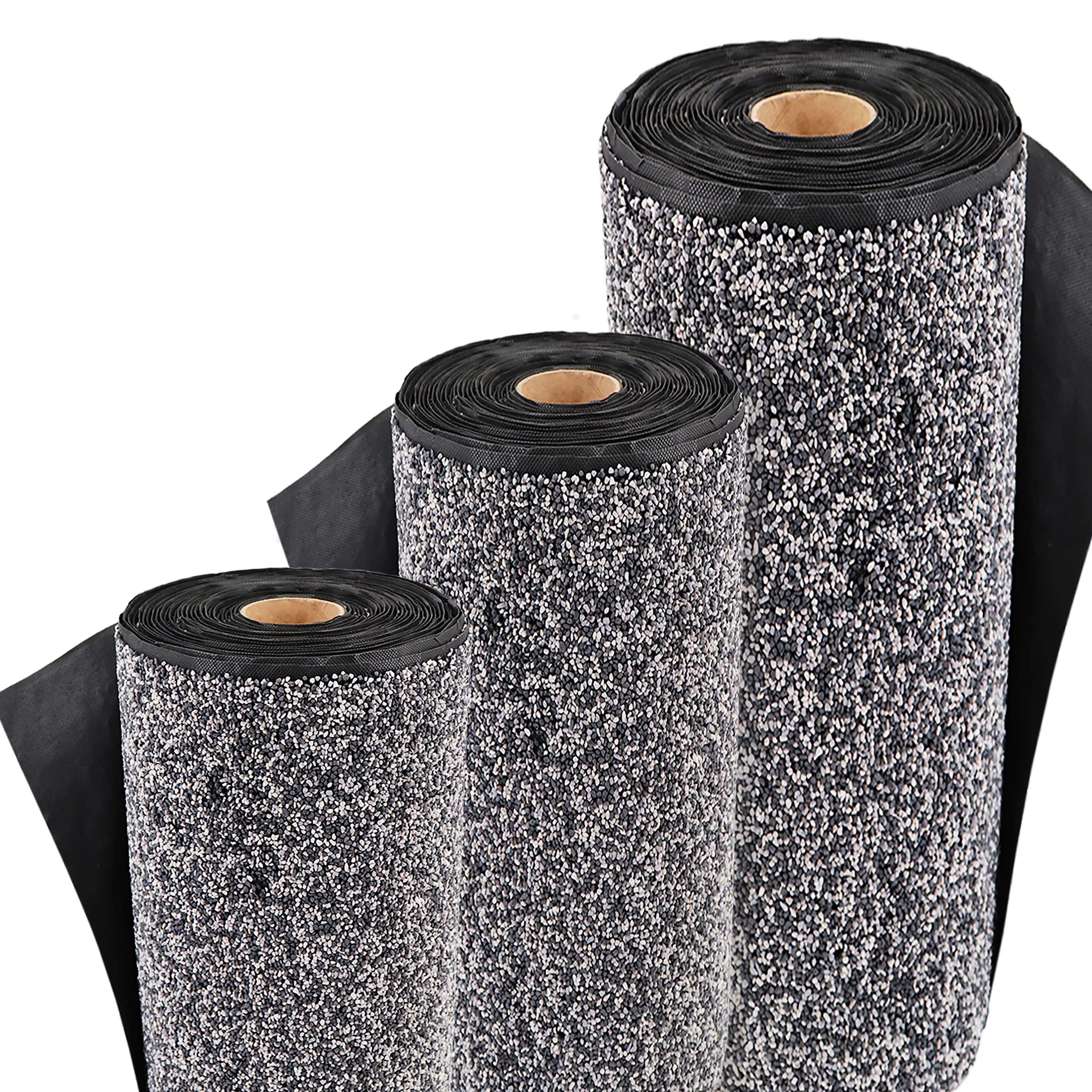 Liner de pierre 14 m x 1 m de large pour les bordures de bassin, cours d’eau de jardin, liner de bassin, gris
