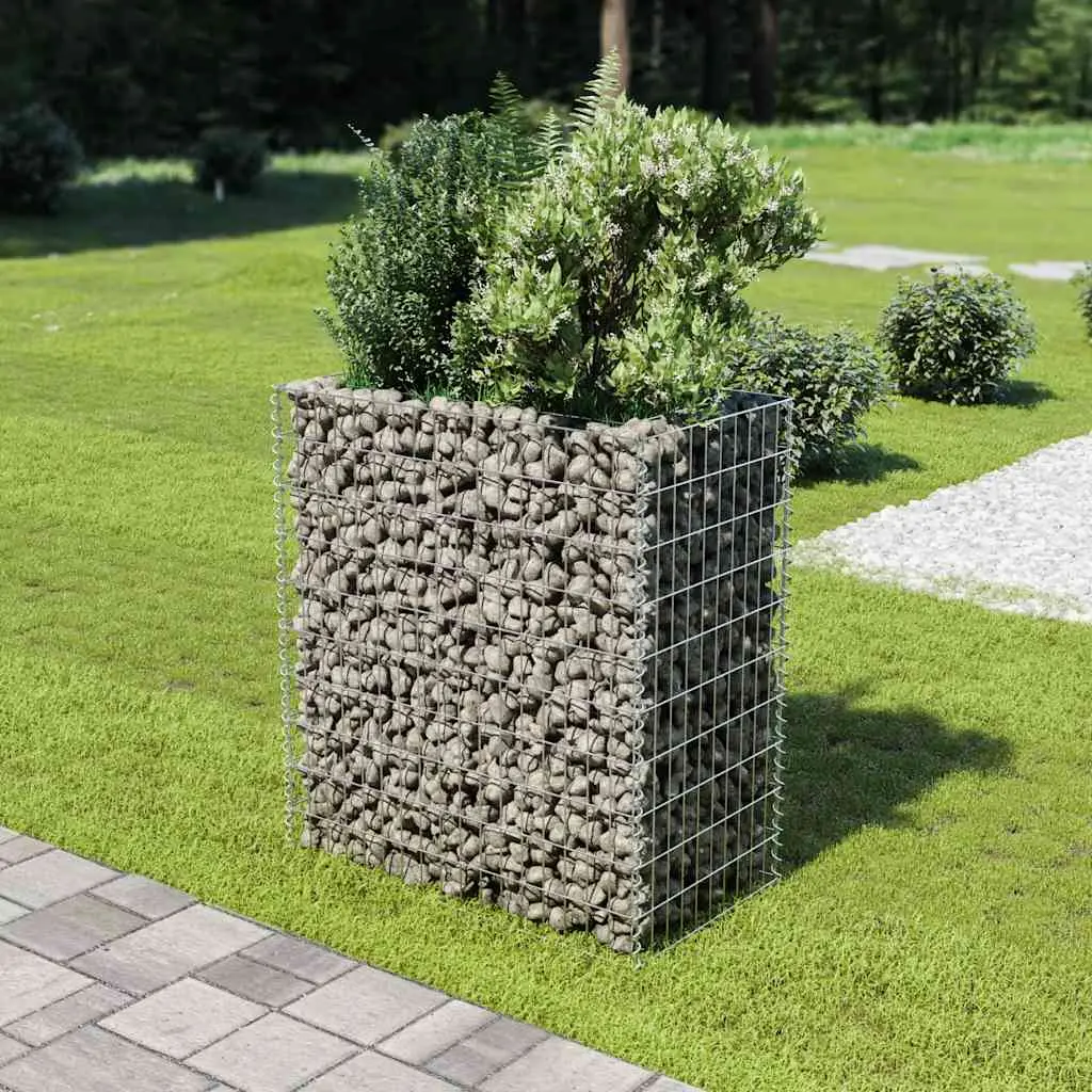 Lit surélevé à gabion Acier galvanisé 90x50x100 cm vidaXL 143568