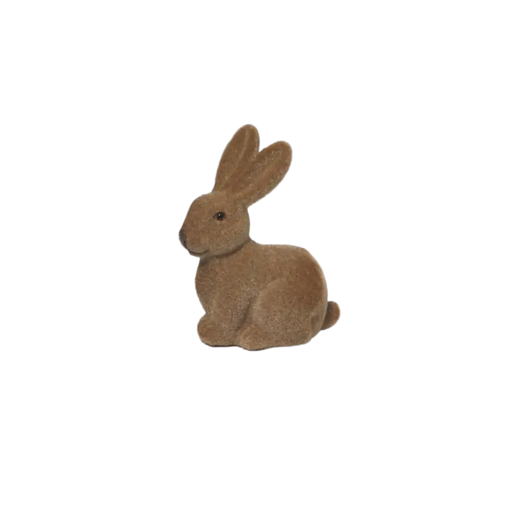 ~ Lapin en feutrine marron 12 x 8 x 15 cm Chemin de campagne