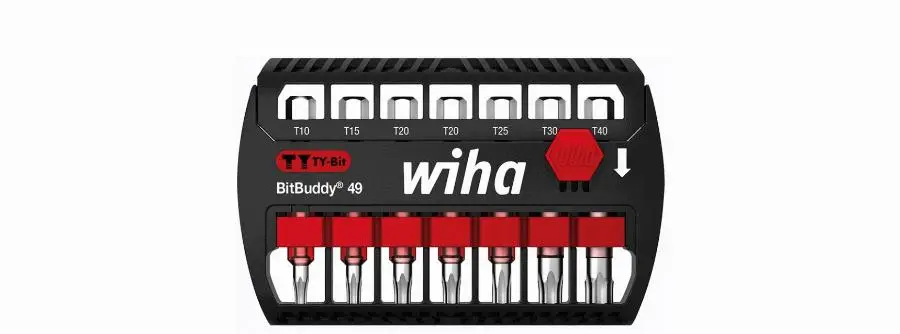 Jeu de 7 embouts BitBuddy TY Torx 49mm WIHA + attache-ceinture – 42115