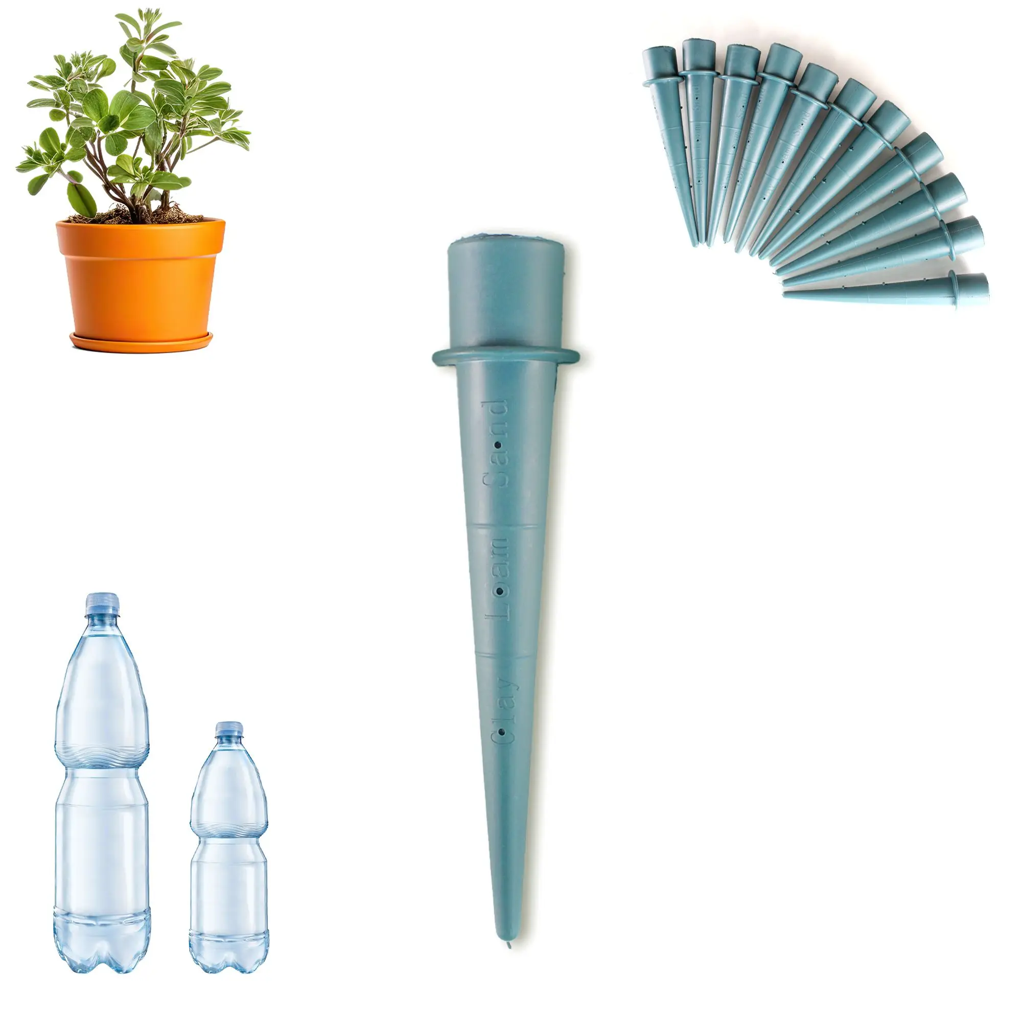 Lot de 12 Cônes d’Arrosage – Kit d’Irrigation Autonome – Pots Fleurs, Plantes et Jardin